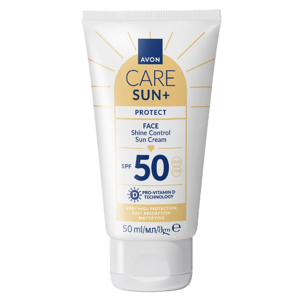 Matujący krem do opalania twarzy z SPF 50 Avon Care Sun – 50 ml