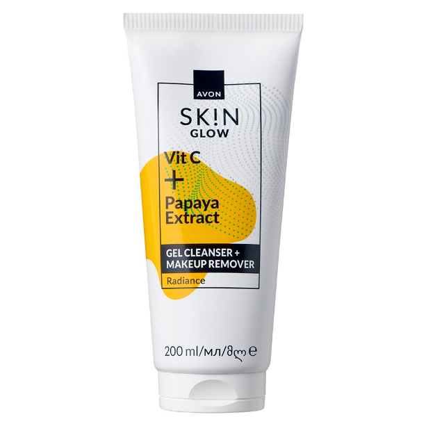 Rozświetlający żel do mycia twarzy i płyn do demakijażu 2 w 1