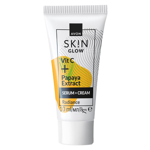 Rozświetlające serum i krem do twarzy 2 w 1 – miniwersja